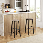 HOOBRO Bar Stools Set of 2, Counter Height Bar Stools, 25.8" Bar Stools - Image 5