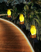 iStatue Solar Owl Garden Stake Lights, Realistic Resin Owl Outdoor Decor - Image 5
