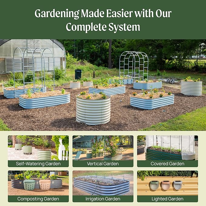 32" Extra Tall Raised Garden Bed Kits, 2.5 x 9.5 x 2.7ft Deep Root 10 in 1 - Image 8