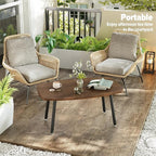 WOHOMO Folding Coffee Table for Small Spaces, No Assembly Farmhouse Portable - Image 7