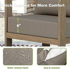 Outdoor Furniture Set, Metal Modern Outside Furniture - Image 3