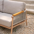 Acanva Modern All-Weather Aluminum Outdoor Patio Sofa - Image 11