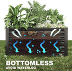 4x2x2ft Raised Garden Bed Kit, Galvanized Planter Garden Boxes Outdoor - Image 3
