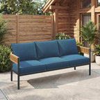 Gand Patio Outdoor 3-Seat Couch Sofa, Wicker Conversation Set by GrandPatio