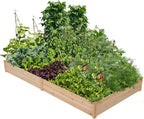 Yaheetech 8×4ft Wooden Horticulture Raised Garden Bed Divisible Elevated by Yaheetech
