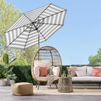 Best Choice Products 10ft Solar Polyester LED Lighted Patio Umbrella w/Tilt - Image 2