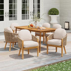 Christopher Knight Home Kclent Outdoor Acacia Wood Dining Set by ChristopherKnightHome