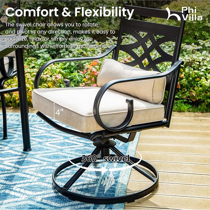 PHI VILLA Outdoor Patio Dining Set - Image 3