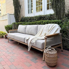 Acanva Modern All-Weather Aluminum Outdoor Patio Sofa - Image 7