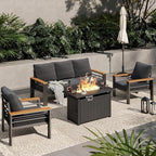 Aoxun Aluminum Outdoor Patio Furniture Set, 6-Piece Outdoor Sectional by Aoxun