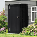 Devoko 22 Cuft Lockable Metal Storage Shed, Vertical Indoor Outdoor Tool Cabinet - Image 6