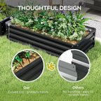 Outsunny Galvanized Raised Garden Bed, - Image 6