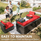 Devoko Patio Furniture Sets 6 Pieces Outdoor Sectional Rattan Sofa Manual - Image 9