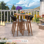 PURPLE LEAF Bar Rectangular Table Patio Modern Pub Dining Table - Image 3