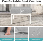Wisteria Lane Outdoor Footstools Patio Ottoman Set of 2, Aluminum All-Weather - Image 5