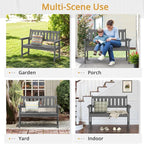 LUE BONA Outdoor Bench, 2-Person HDPS Garden Bench, Outdoor Benches Weatherproof - Image 5