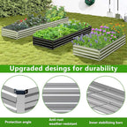 2PCS 9x3x1ft Galvanized Raised Garden Bed Kit, Galvanized Planter Raised Garden - Image 4