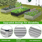 2PCS 8x4x1ft Galvanized Raised Garden Bed Kit, Galvanized Planter Raised Garden - Image 4