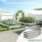 Galvanized Raised Garden Bed, Outdoor Planter Box Metal Patio Kit Planting Bed - Image 8