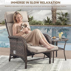 Zero Gravity Wicker Patio Recliner Chair - Image 3
