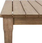 SAFAVIEH Couture Patio Martinique Natural Wood Outdoor Coffee Table - Image 10