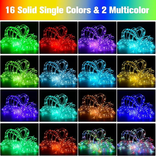 164Ft Rope Lights Outdoor, 500 LEDs 18 Colors Changing String Lights Plug in - Image 2