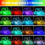 200Ft Rope Lights Outdoor, 18 Colors Changing 610 LED String Lights Plug in - Image 2