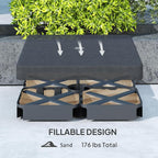 Outsunny 4 Piece 176 lbs Cantilever Umbrella Base Weight Set - Image 5