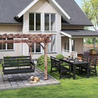 IVY&LANE Outdoor Porch Swing | HDPE Plastic | 2-Person | Hanging Bench Swings | - Image 7