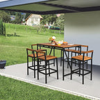 HAPPYGRILL 7 Piece Patio Bar Table Set - Image 2