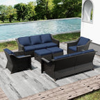 Joyside Wicker Patio Furniture Sets, 6 Pieces Upgraded Large Size Outdoor - Image 6