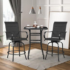Yaheetech 6 Piece Patio Swivel Bar Stools Texteline Chairs - Image 4