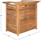 Safavieh Outdoor Collection Monterey Teak Bar Table - Image 3