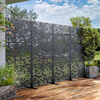 Casaphoria 72" H x 35" W Metal Outdoor Privacy Screen, Freestanding Decorative - Image 6
