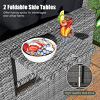 LDAILY Moccha Outdoor Daybed, Wicker Loveseat Sofa Set - Image 3