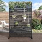 Casaphoria Metal Privacy Screen Outdoor, Shine Black - Image 2