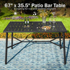 PHI VILLA Outdoor Patio Bar Dining Table - Image 6