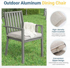 Wisteria Lane 5 Pieces Outdoor Dining Table Set, Aluminum Patio Table and - Image 3