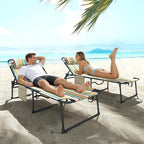 Outsunny 2 Piece Folding Chaise Lounge - Image 8