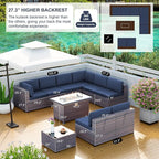Kullavik 10 Pieces Outdoor Patio Furniture Set - Image 4