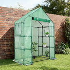 Aoodor Walk-in Greenhouse with 4 Shelves, 4.7×2.5×6.4 ft Outdoor Garden Plant - Image 7