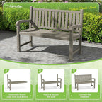 Outdoor Bench, Waterproof & Weatherproof Garden Bench - Image 6
