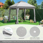 Yaheetech 11x11 Pop Up Gazebo Outdoor Canopy Shelter, Instant Patio Gazebo Sun - Image 5