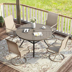 VICLLAX Round Patio Table with Adjustable Umbrella Hole - Image 7