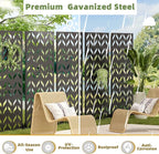 Casaphoria 72" H x 35" W Metal Privacy Screen, Outdoor Freestanding Decorative - Image 4