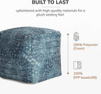 Anji Mountain 100% Handmade & Handcrafted Comfortable Home Décor Pouf Ottoman - Image 4