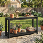 Outdoor Console Table, 440LBS Weight Capacity, 2-Tier Multifunctional Buffet - Image 2