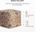 Anji Mountain 100% Handmade & Handcrafted Comfortable Home Décor Pouf Ottoman - Image 4