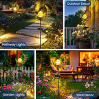 Fairy Garden Solar Lights Outdoor Moon Stakes, Waterproof Outdoor Metal Decor - Image 2