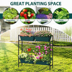 OYEAL Raised Garden Bed with Legs & & Trellis 32" Tall Vertical Herb Garden - Image 8